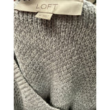 LOFT Gray Cotton Pullover Sweater - Women's M