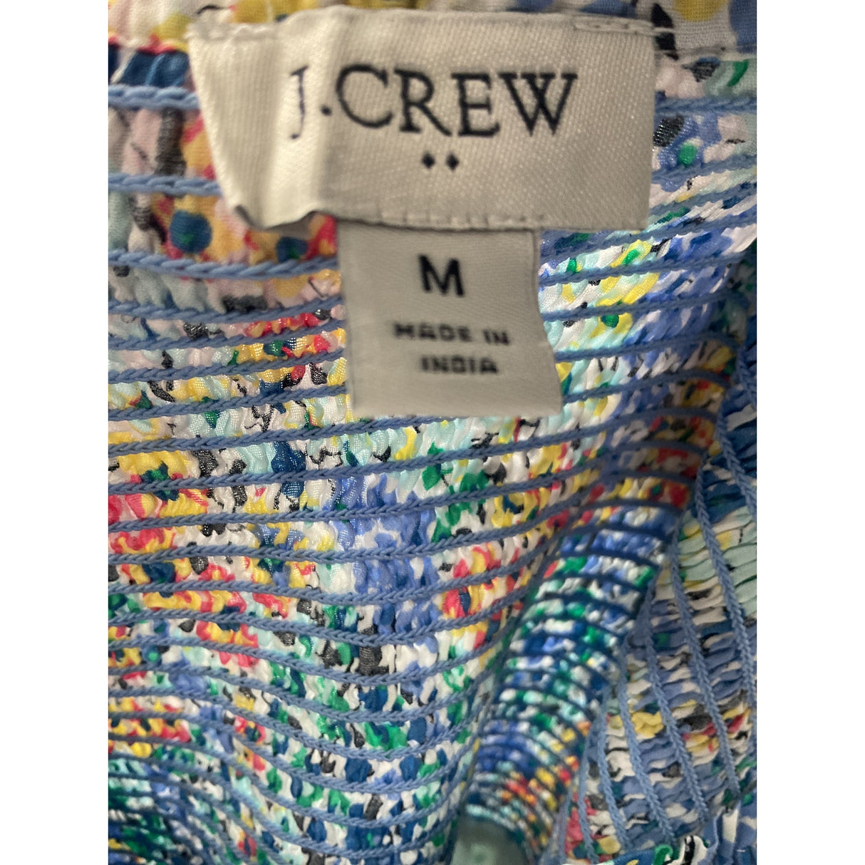 J. Crew Blue Floral Midi Dress, Size M