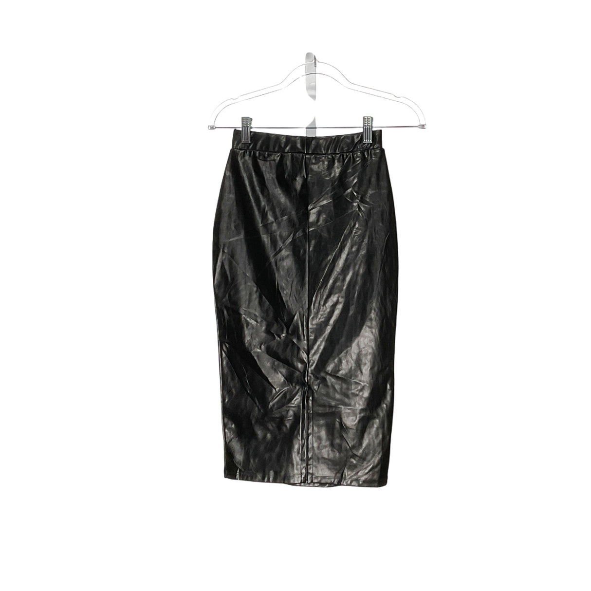 ASOS Black Midi Faux Leather Pencil Skirt