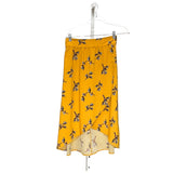 LOFT Yellow Floral Wrap Skirt