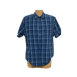 Nautica Blue Buffalo Plaid Short Sleeve Shirt XL