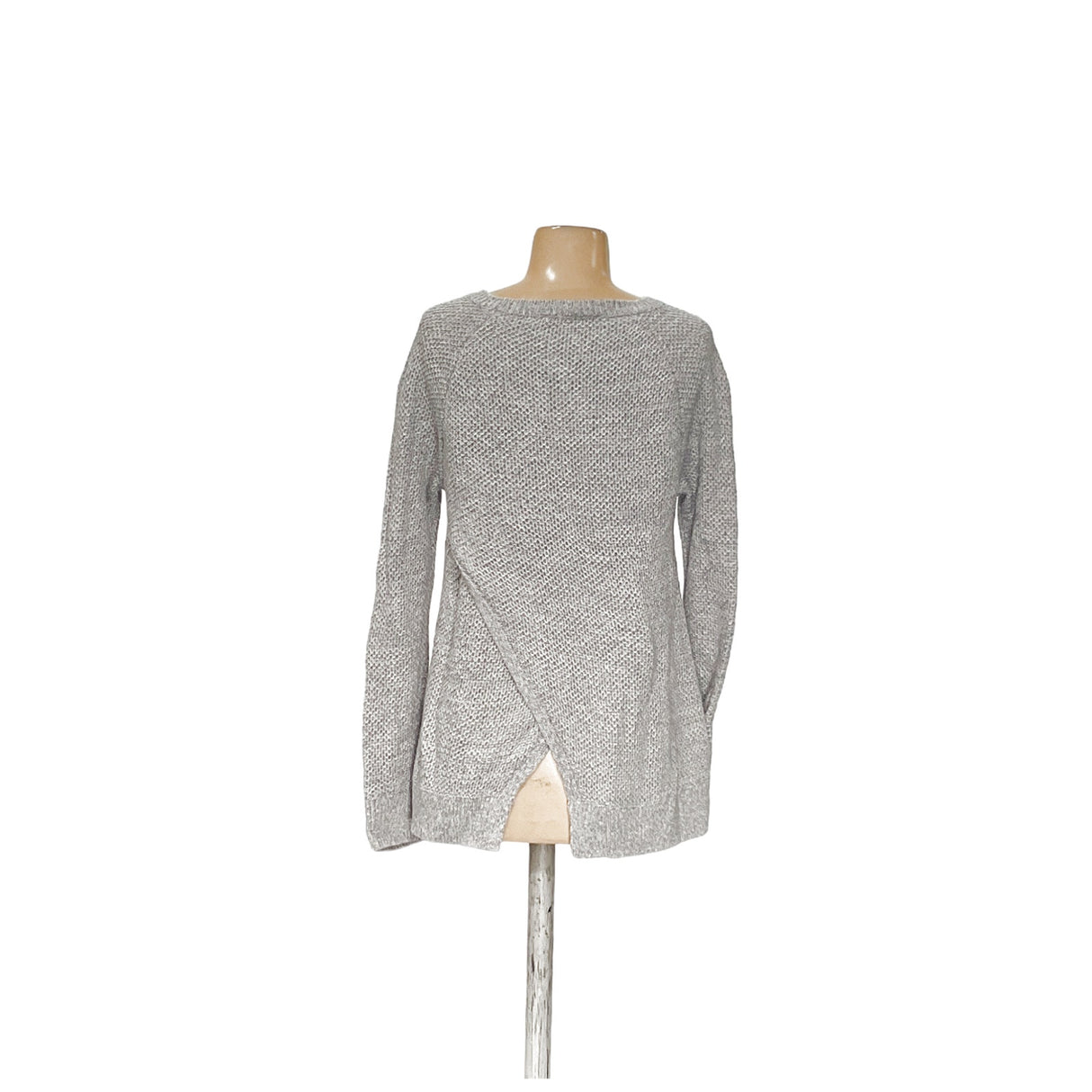 LOFT Gray Cotton Pullover Sweater - Women's M