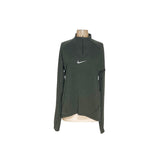 Nike Women's Green Striped Henley Sweatshirt