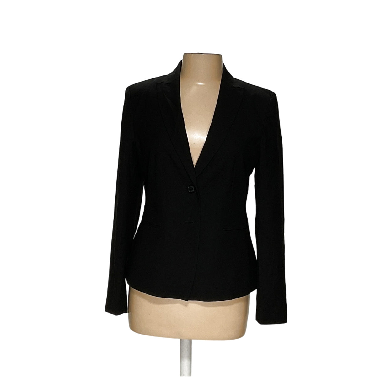 Ann Taylor Black Cotton Blazer Size 8