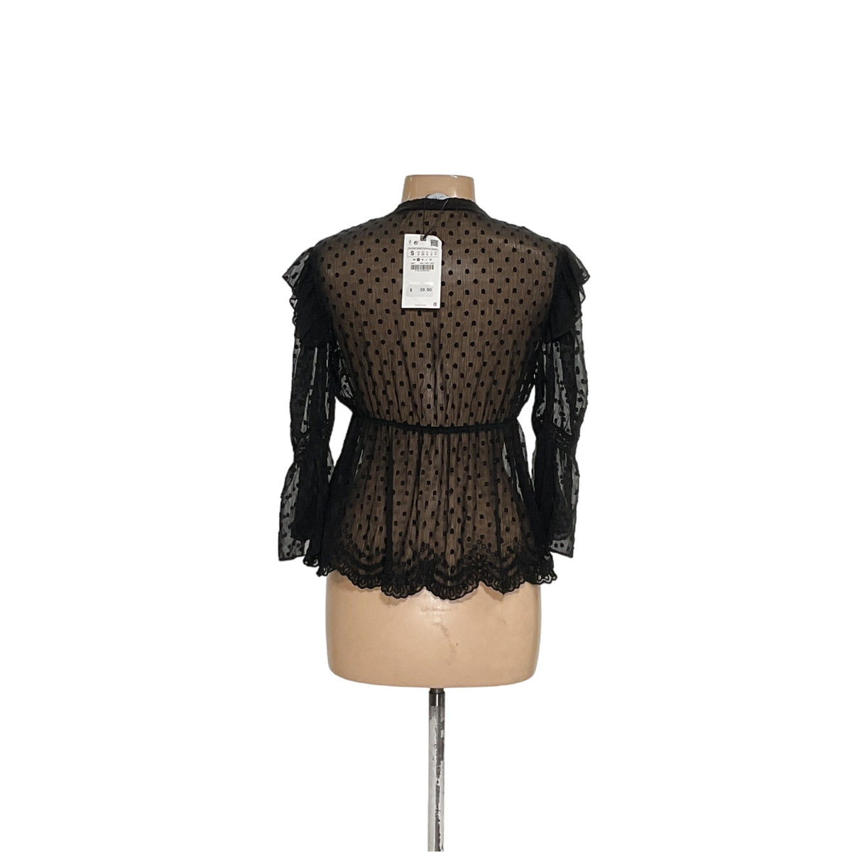 ZARA Black Cotton Blouse