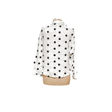 ZARA White Polka Dot Button-up Shirt, Size M