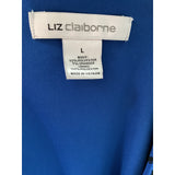 Blue Liz Claiborne Wrap Dress - Size L