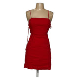 Zara Red Sheath Midi Dress XS