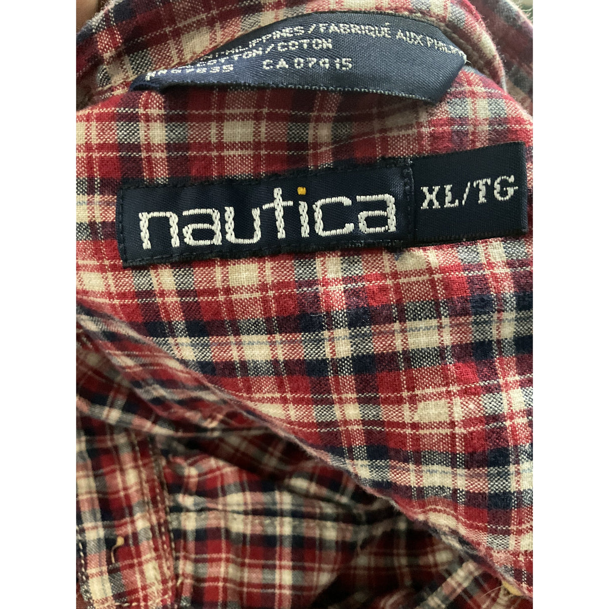 Nautica Multicolor Gingham Short Sleeve Shirt