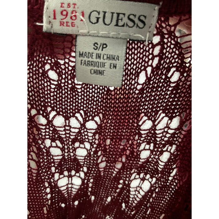 GUESS Red A-Line Midi Dress Size S