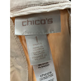 Chico's Beige Straight Leg Pants Size 1