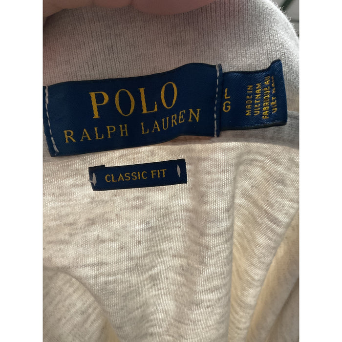 Men's Polo Ralph Lauren Cream Cotton Polo - Size L