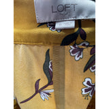 LOFT Yellow Floral Wrap Skirt