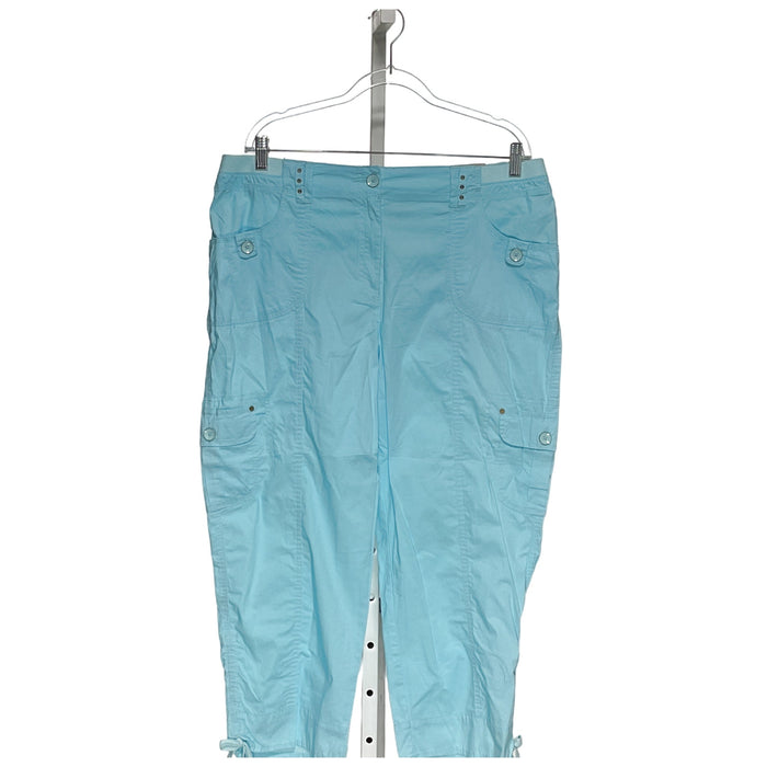 Chico's Blue Cotton Capri Pants