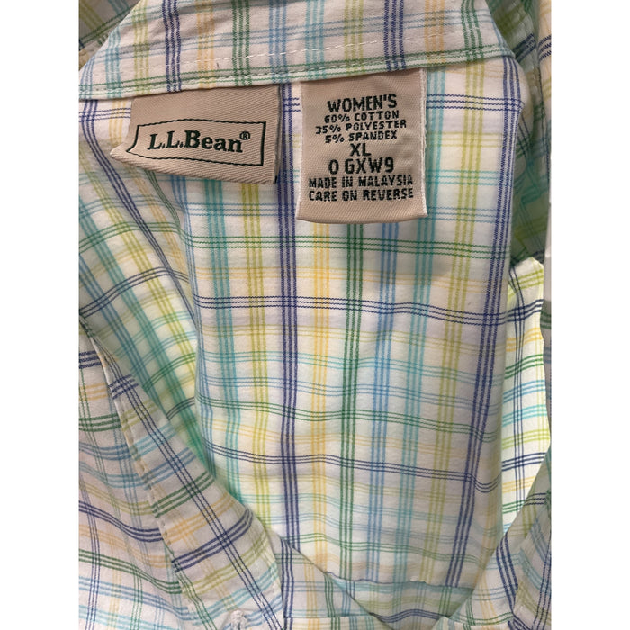 L.L. Bean Women's Multicolor Cotton Button-Up - XL