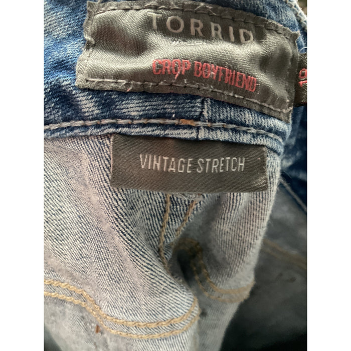 Torrid Blue Capri Jeans