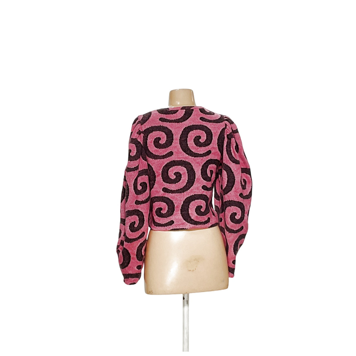 Zara Pink Paisley Crochet Pullover