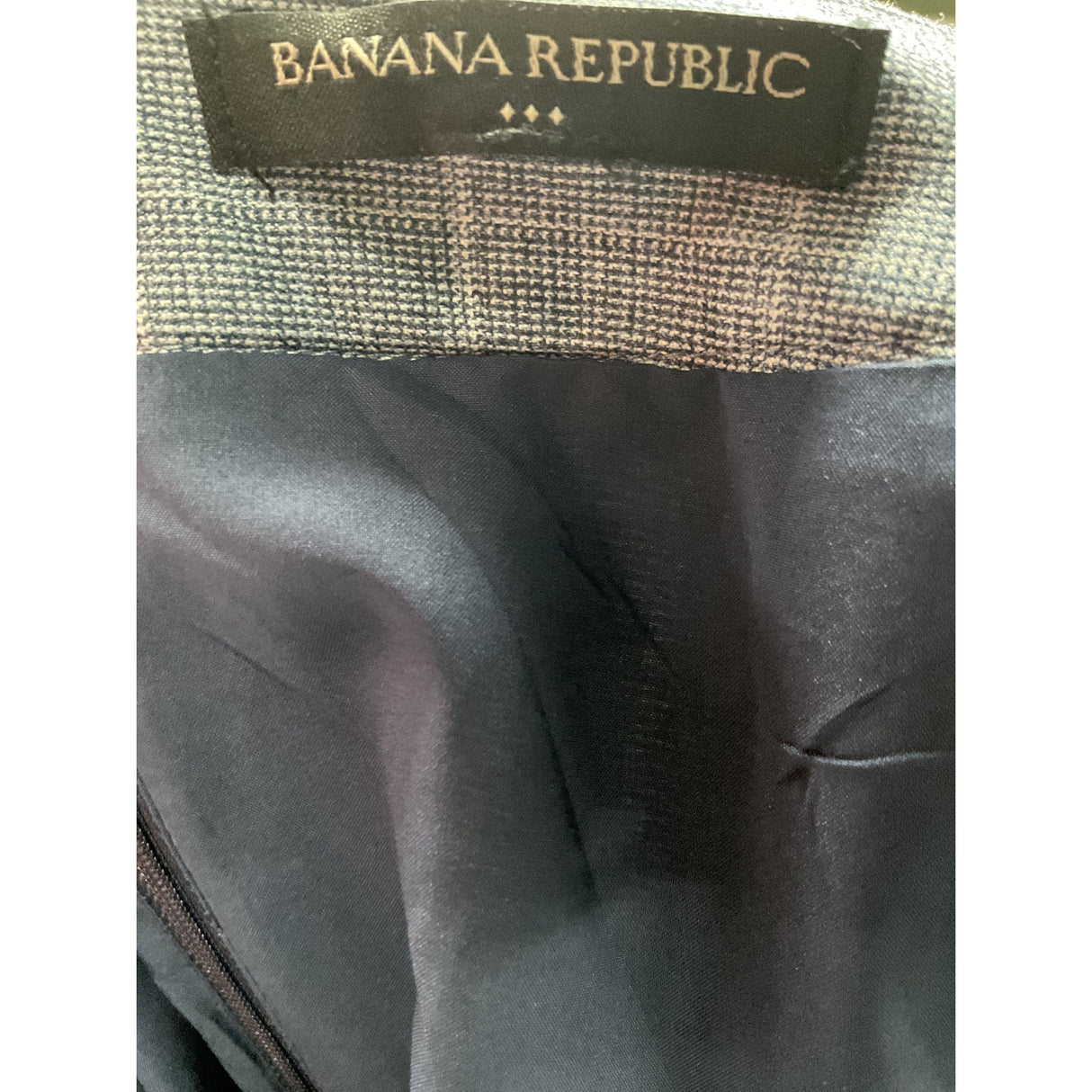 Banana Republic Women's Gray Plaid Mini Skirt - Size 8P