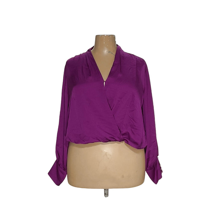 XL Purple Express Cotton Blouse