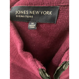 Jones New York Purple Full Zip Sweater