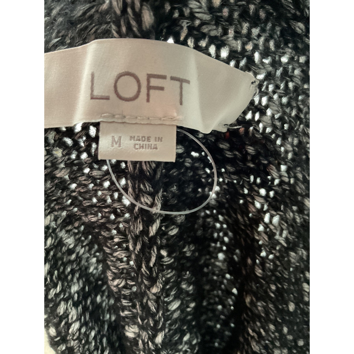 LOFT Black Cotton Pullover Sweater - Women's M