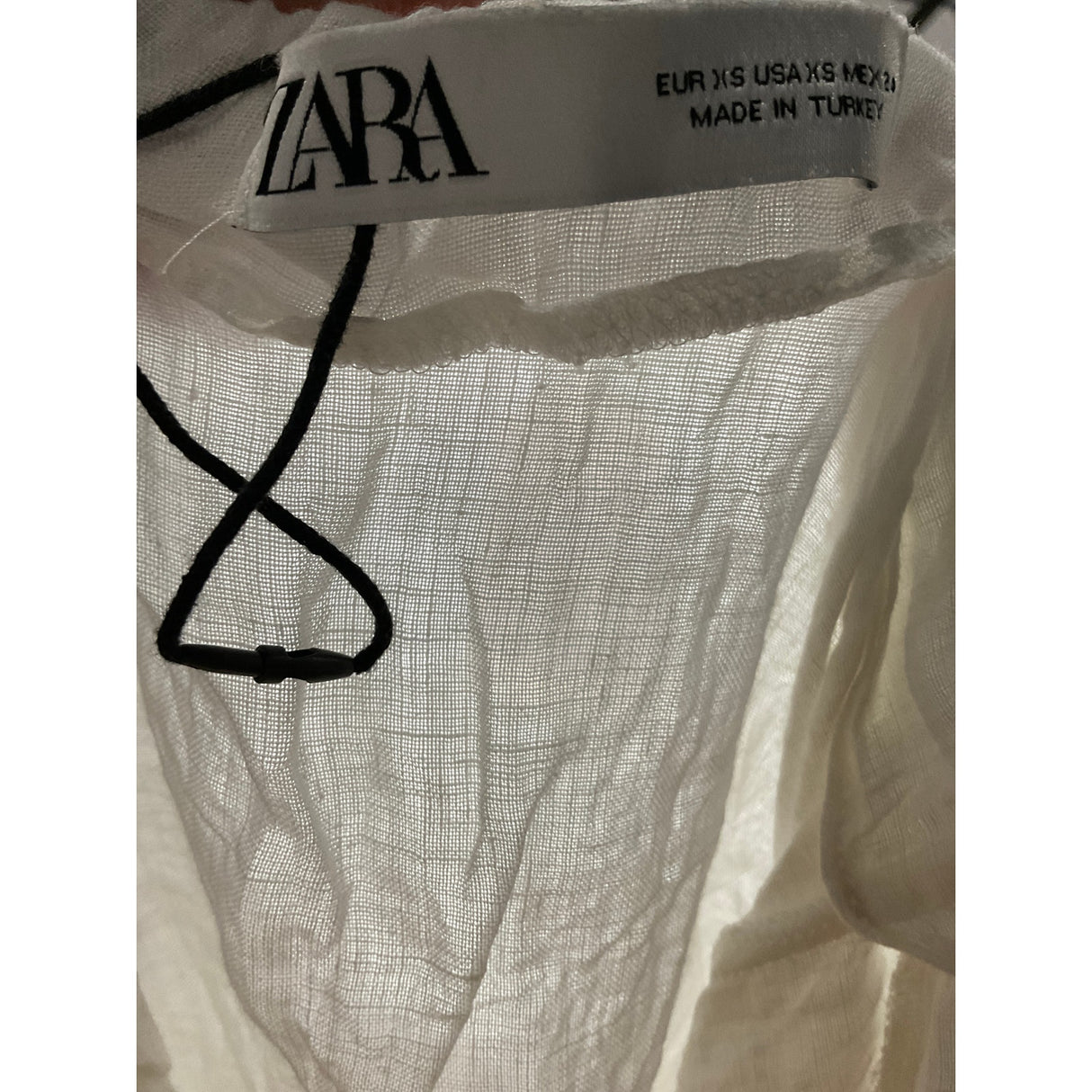 ZARA White Linen Blouse - Women's XS