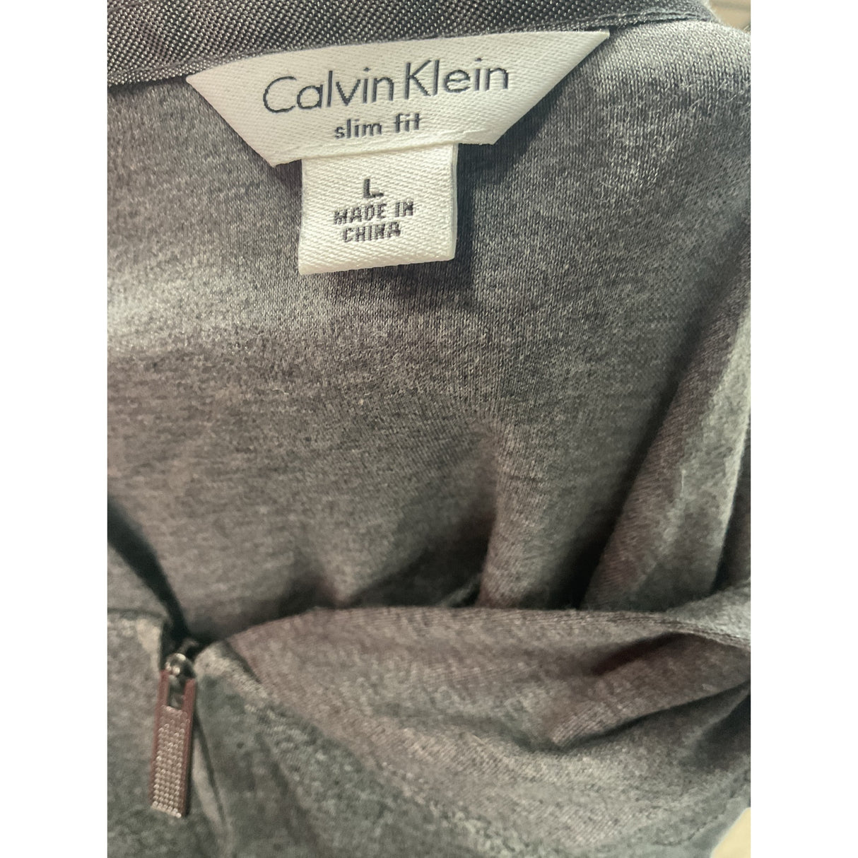 Calvin Klein Gray Henley Hoodie - Size L