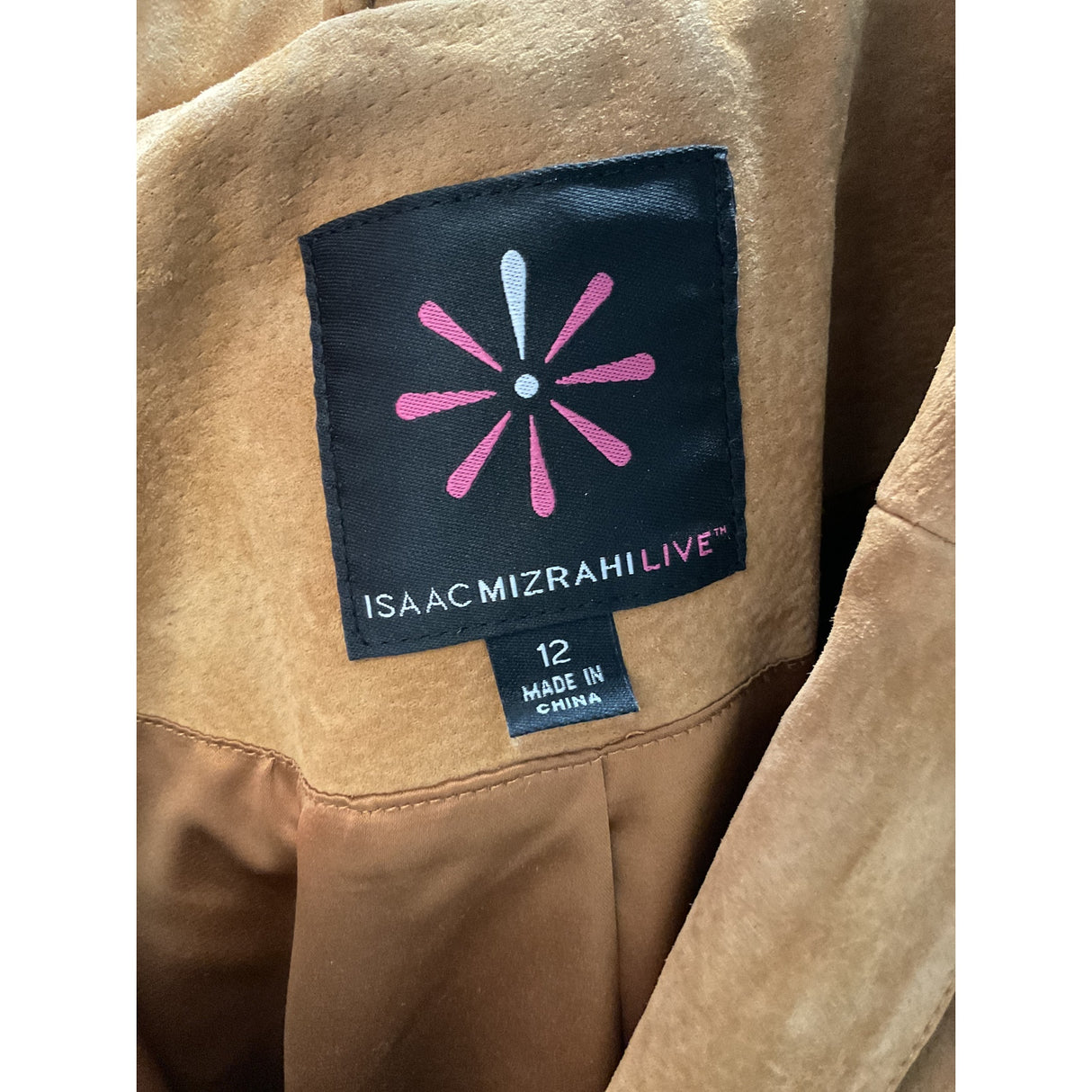 Isaac Mizrahi Brown Leather Overcoat - Size 12