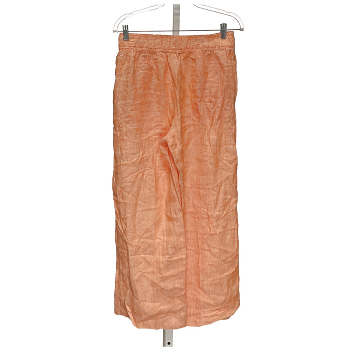 Tahari Orange Linen Ankle Pants - Women's Size S