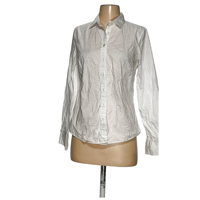 J. CREW White Cotton Button-Up Shirt - Size S