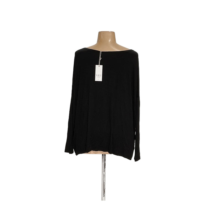 Vici Black Bamboo Blouse - Size L