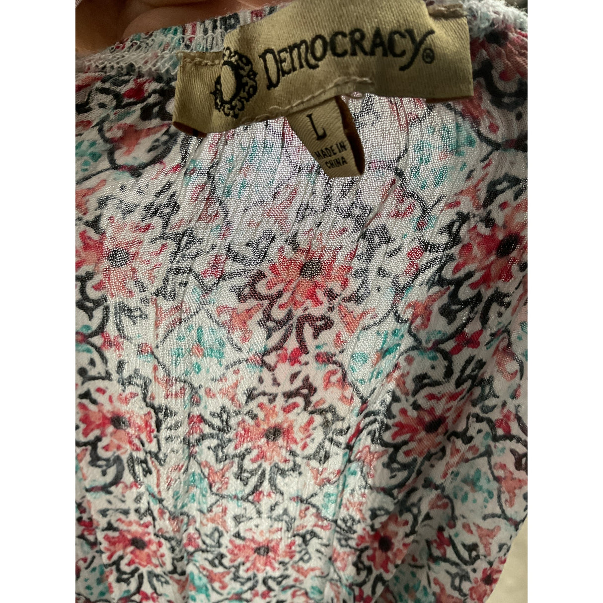 Democracy Multicolor Rayon Blouse L