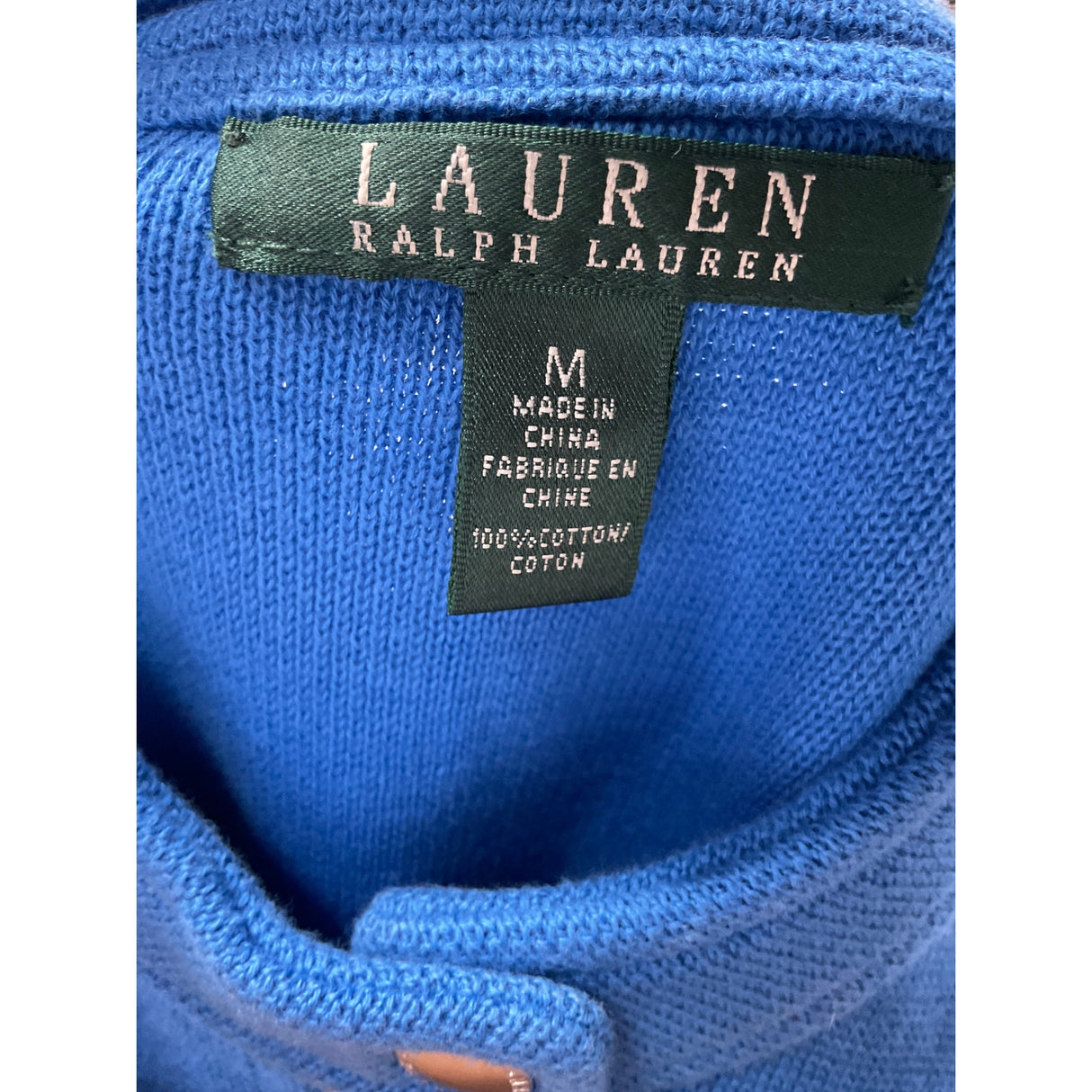 Lauren Ralph Lauren Blue Full Zip Sweater - Women's Medium