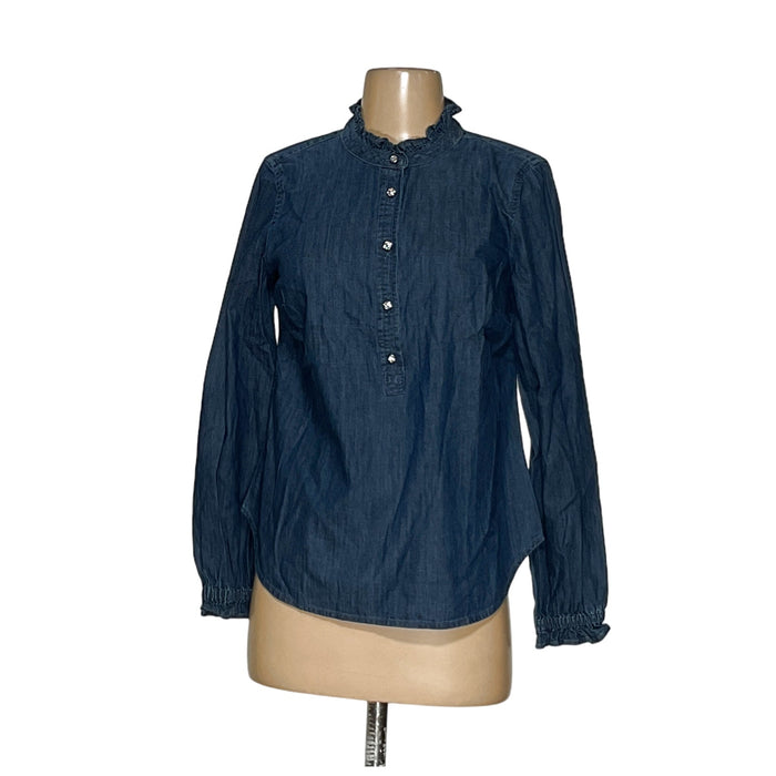 Talbots Blue 100% Cotton Blouse - Size SP