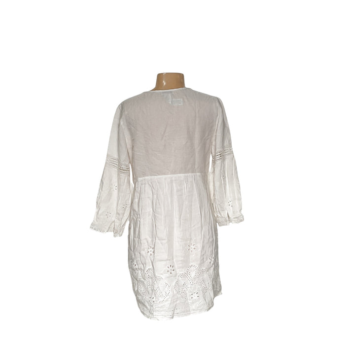 Tommy Bahama White Linen Shift Midi Dress - Women's M