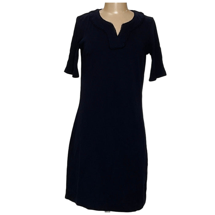 Talbots Blue Shift Dress Midi P - 100% Cotton