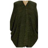 Soft Surroundings Green Plus Size Cape Sweater