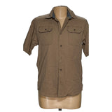 Wrangler Brown Button-Up Shirt, Men's M