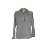 Reebok Men's Gray Henley Hoodie, Size L - Cotton