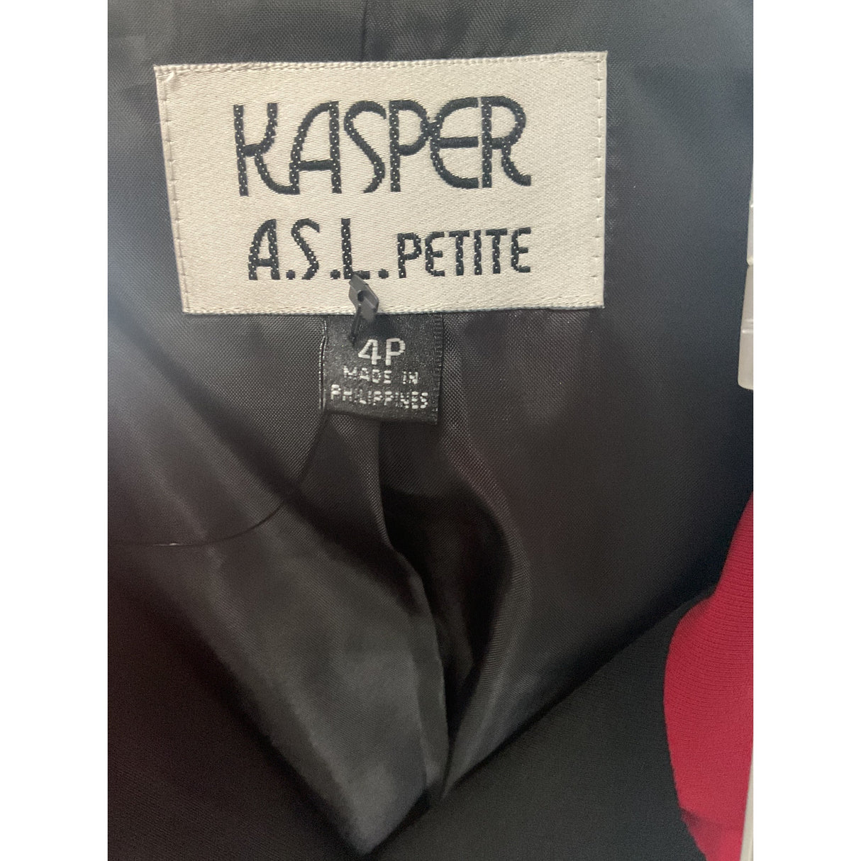 Kasper Red Basic Jacket for Women Size 4P