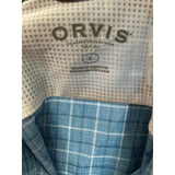 Orvis Men's Blue Short-Sleeve Button-Up Shirt