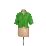 Fashion Nova Green Women's Button-Up Top