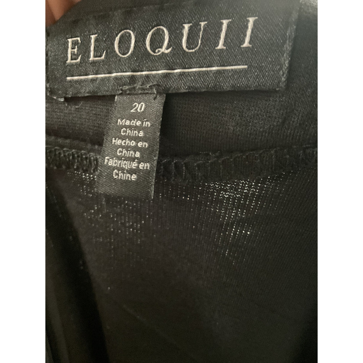 ELOQUII Black Midi Shift Dress