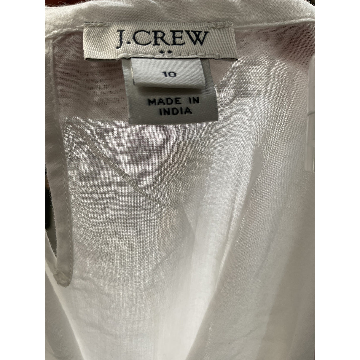 J. Crew White Cotton Blouse - Women's Size 10