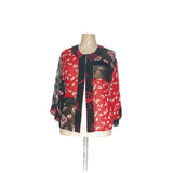 Chic Chico's Silk Chiffon Floral Cardigan