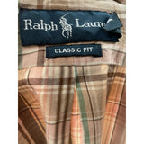 Ralph Lauren Beige Plaid Button-Down Shirt - Men's M