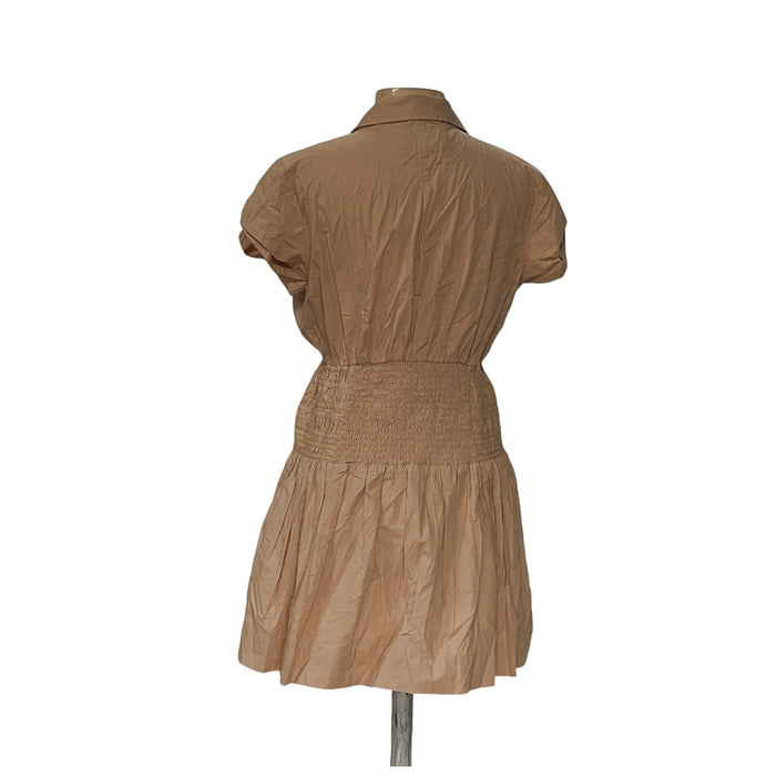 Anthropologie Brown Blouson Dress