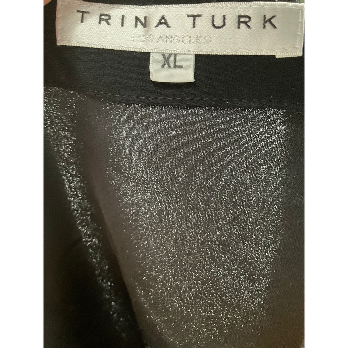 Trina Turk Black Polyester XL Blouse