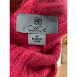 CECE Pink Cotton Pullover Sweater - Women's Size M