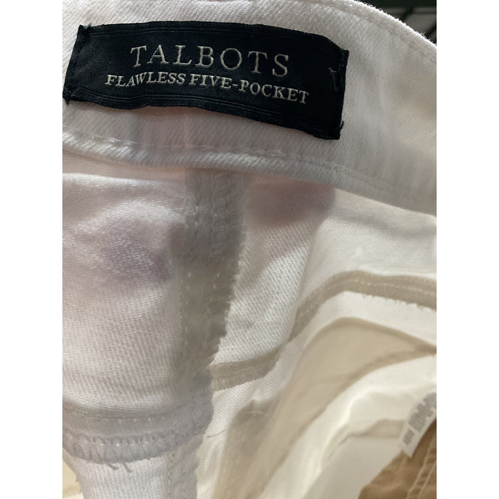 Talbots Women's White Ankle Jeans - Size 4